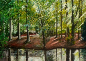 Karin Elfrink Boslandschap met water