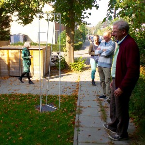 Wijzen op weglopende lijnen in een betrekkelijk kleine tuin 