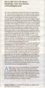 Column van Louise O. Fresco in NRC (2)